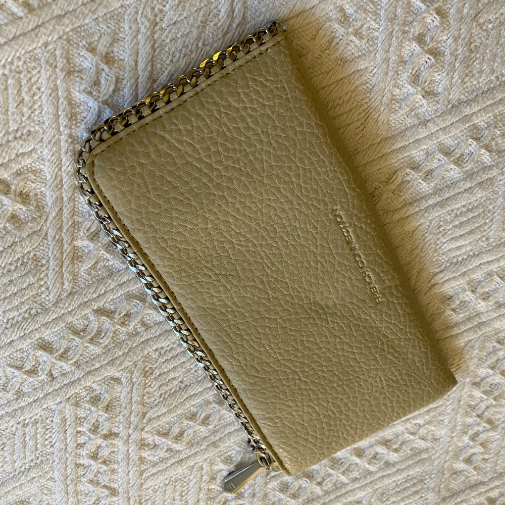 French connection ivory chain wallet